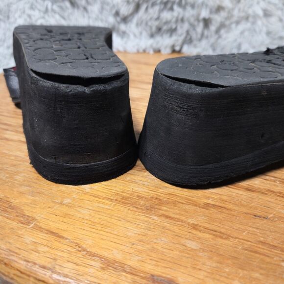 Coach Jolene Womens Size 7.5B Signature Platform Wedge Flip-Flops Sandals - Picture 4 of 8